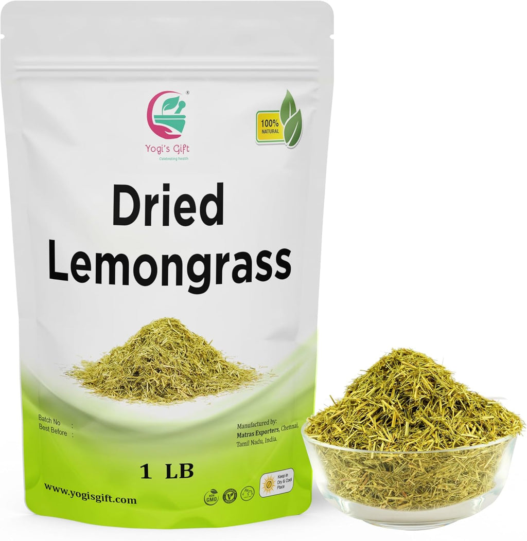 Dried Lemongrass 1 LB | Cut and Sifted Loose Leaf | Aroma Rich Lemon Grass | by Yogi's Gift ®