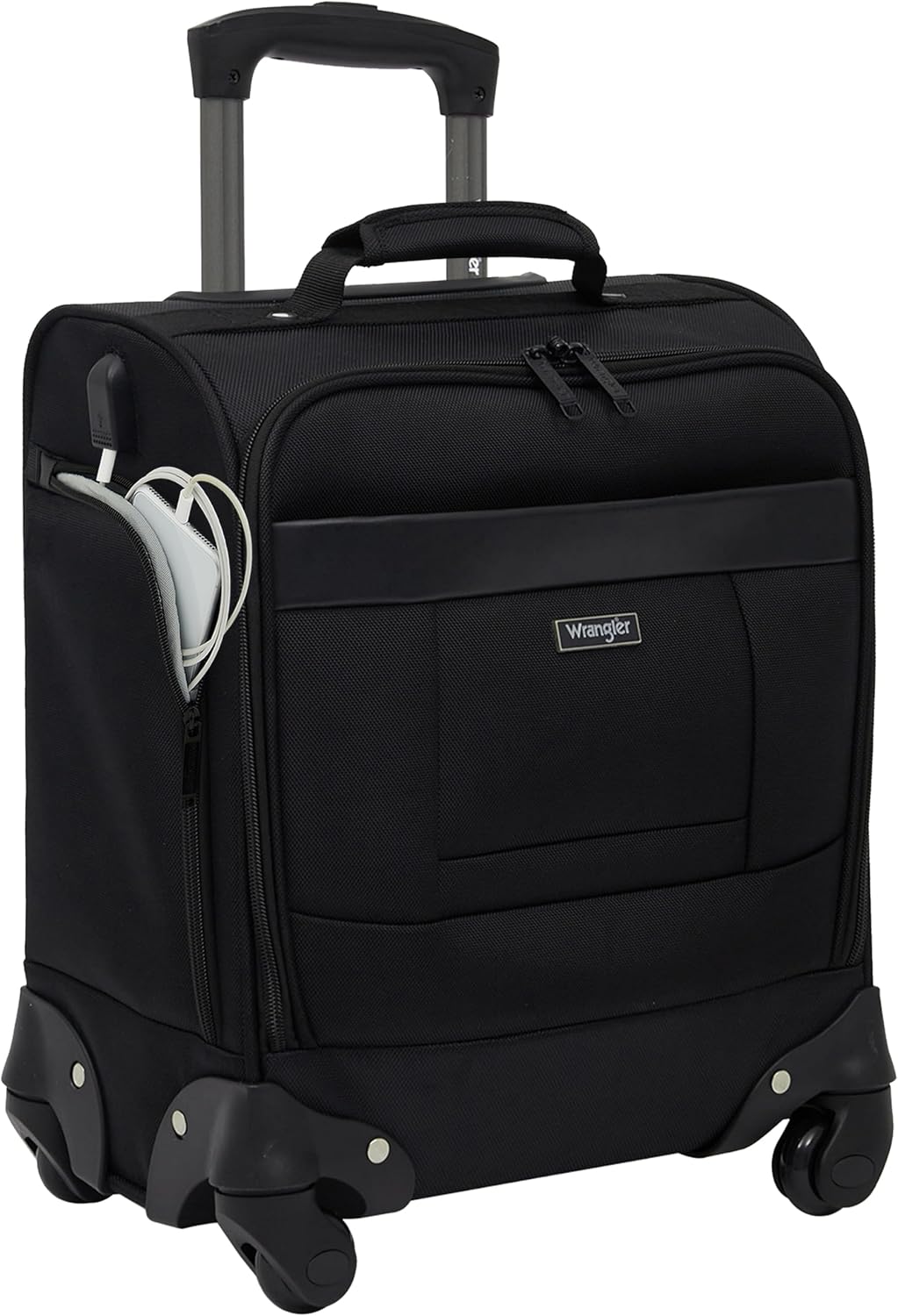 Wrangler 17" Underseat Spinner Carry-On Luggage, Black