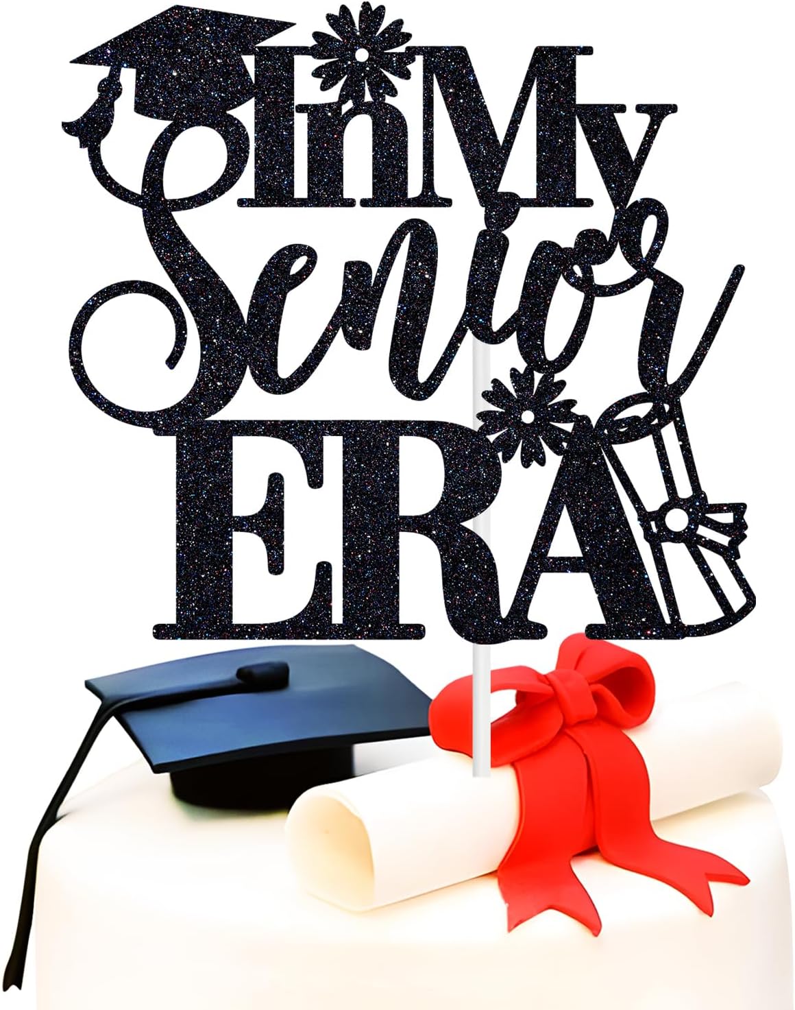 In My Senior Era Cake Topper, Congrats Grad/So Proud of You, 2026 High School/College Graduation Party Decorations Supplies