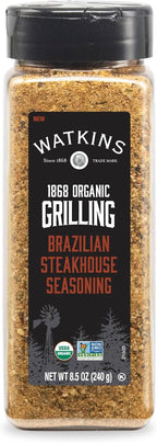Watkins 1868 Organic Grilling Brazilian Steakhouse Seasoning, 8.5 oz
