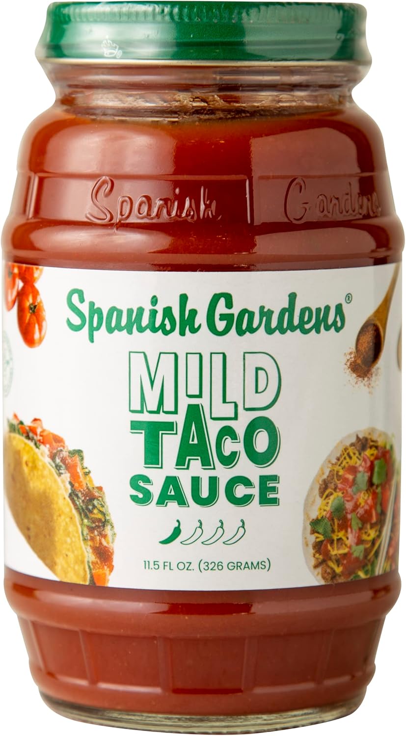Spanish Gardens Mild Taco Sauce (6 Pack) — Mild Sauce for Authentic Mexican Food — Original Family Recipe for Tex Mex Food (11.5 oz)