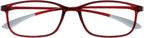 OPULIZE ICE Reading glasses for Women Men,Scratch Resistant Rectangular frame with Spring Hinges, Crystal Dark Red With Grey Tips +2 (Pack of 1)