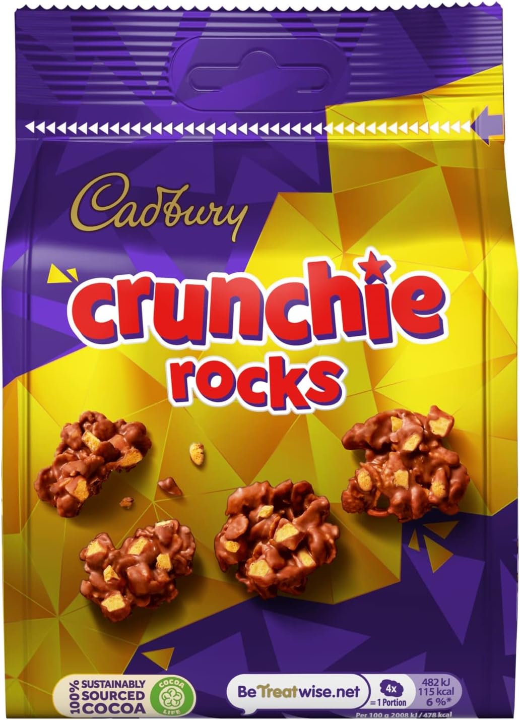 Cadbury Crunchie Rocks Bag, 110 g