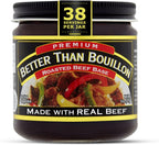 Better Than Bouillon Premium Roasted Beef Base, Makes 38 Cups of Broth, 8 oz