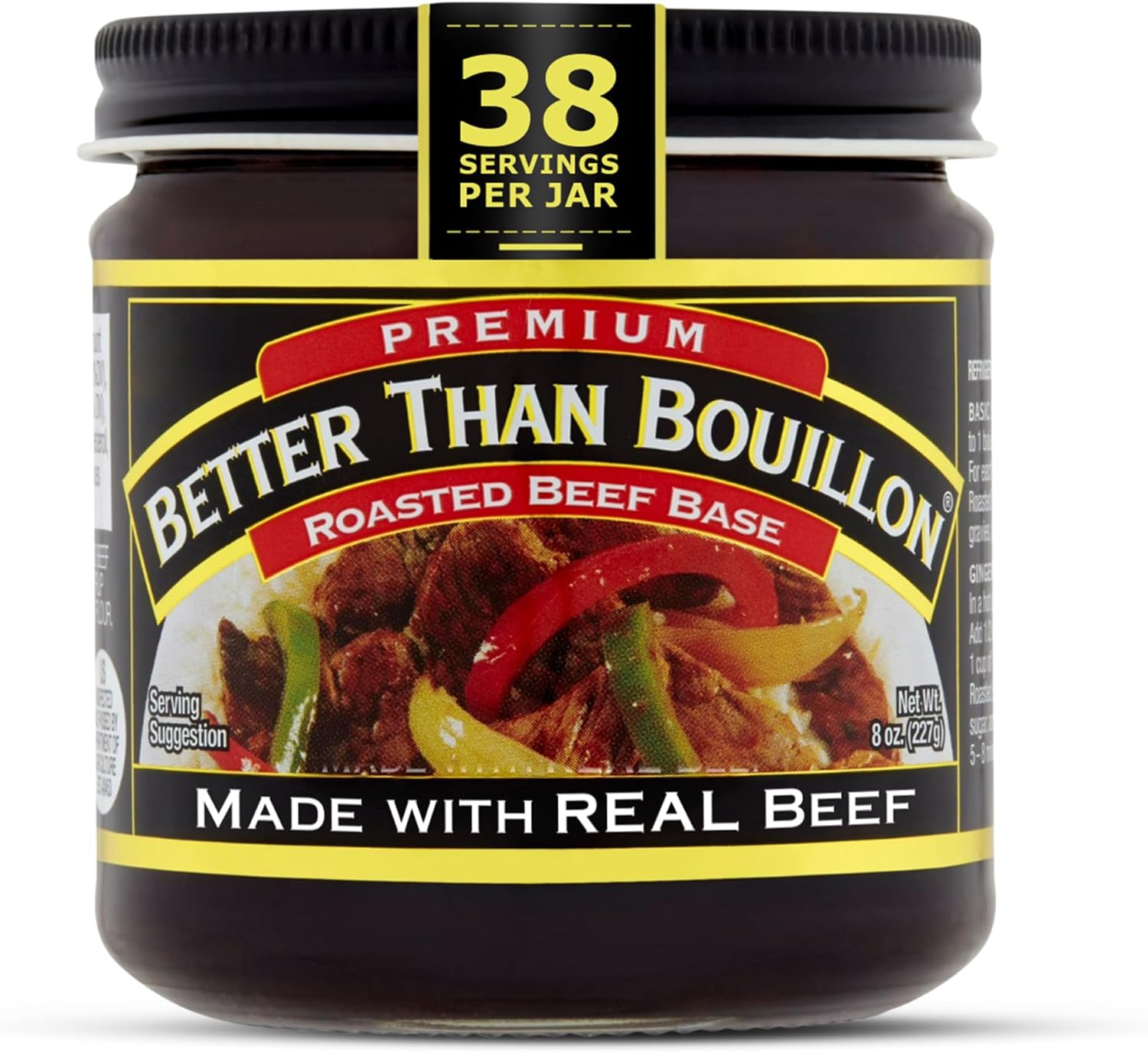 Better Than Bouillon Premium Roasted Beef Base, Makes 38 Cups of Broth, 8 oz