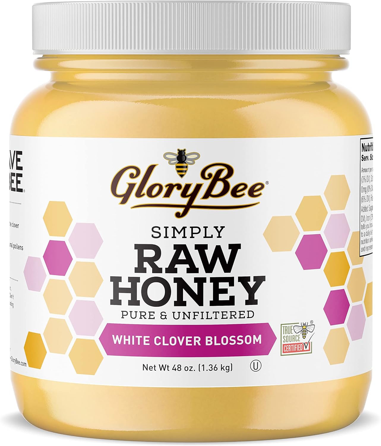 Glorybee, White Clover Honey, US Grade A Honey, 48 oz