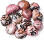 DUQGUHO Rhodonite Crystals Healing Crystal Stones Set Natural Crystals Bulk Irregular Stones 0.45 lbs