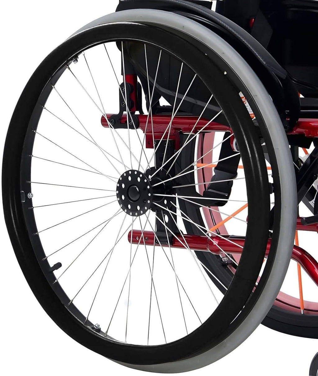 Silicone Wheelchair Push Rim Covers, 1 Pair Non-Slip Wear-Resistant Hand Push Cover Wheelchair Handrim Covers Wheelchair Cover for Improve Grip and Traction (Color : Black, Size : 24 inch)
