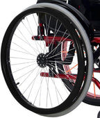Silicone Wheelchair Push Rim Covers, 1 Pair Non-Slip Wear-Resistant Hand Push Cover Wheelchair Handrim Covers Wheelchair Cover for Improve Grip and Traction (Color : Black, Size : 24 inch)