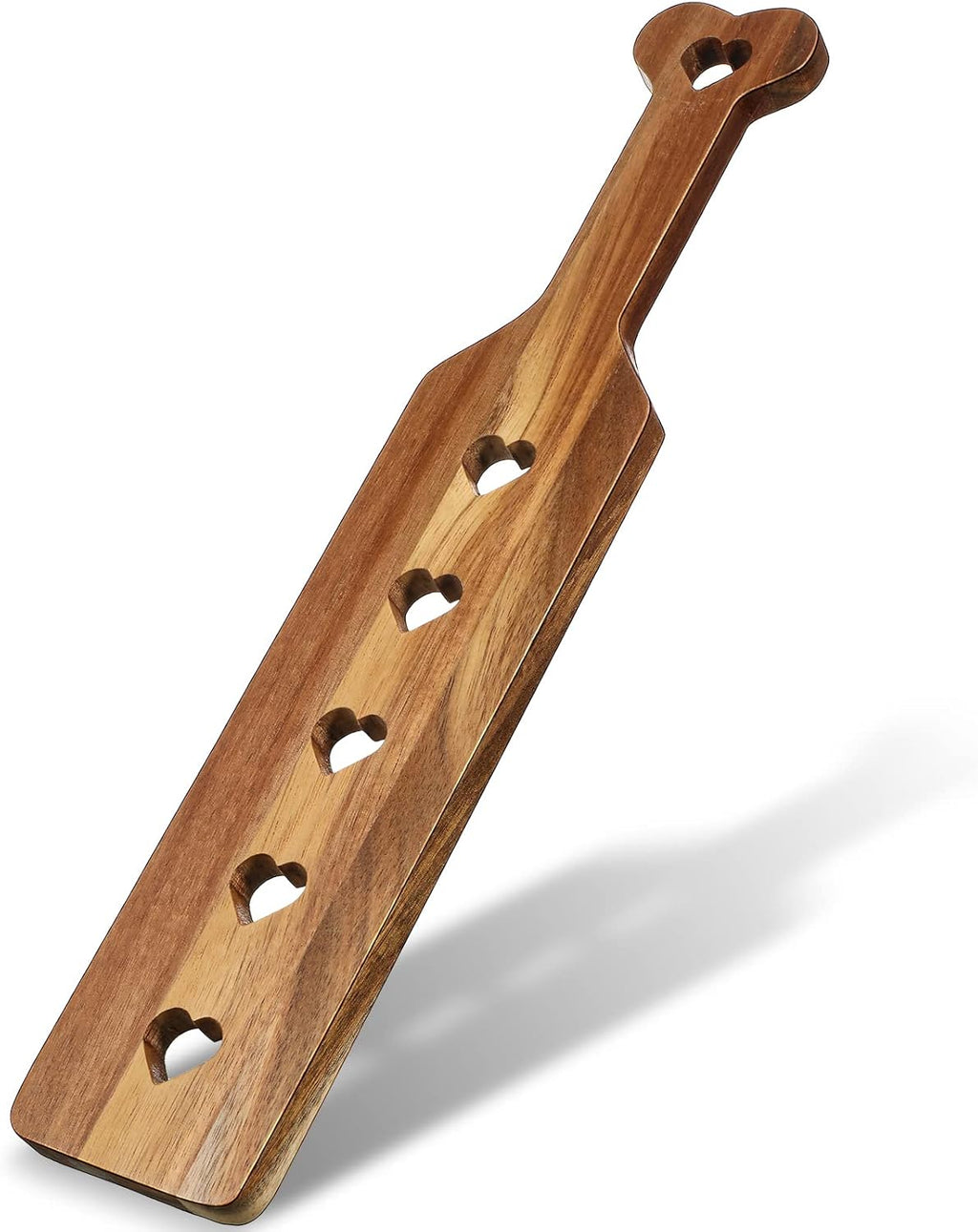 Baderke Wooden Paddle for Discipline with Airflow Holes 13.4 Inch Acacia Fraternity or Sorority Greek Wood Paddle Solid Thick Lightweight with Smooth Surface