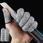 20 PCS Finger Cots Cut Resistant Protector,Cut Resistant Finger Protectors for Kitchen,Work,Anti-Slip,Reusable(Grey)