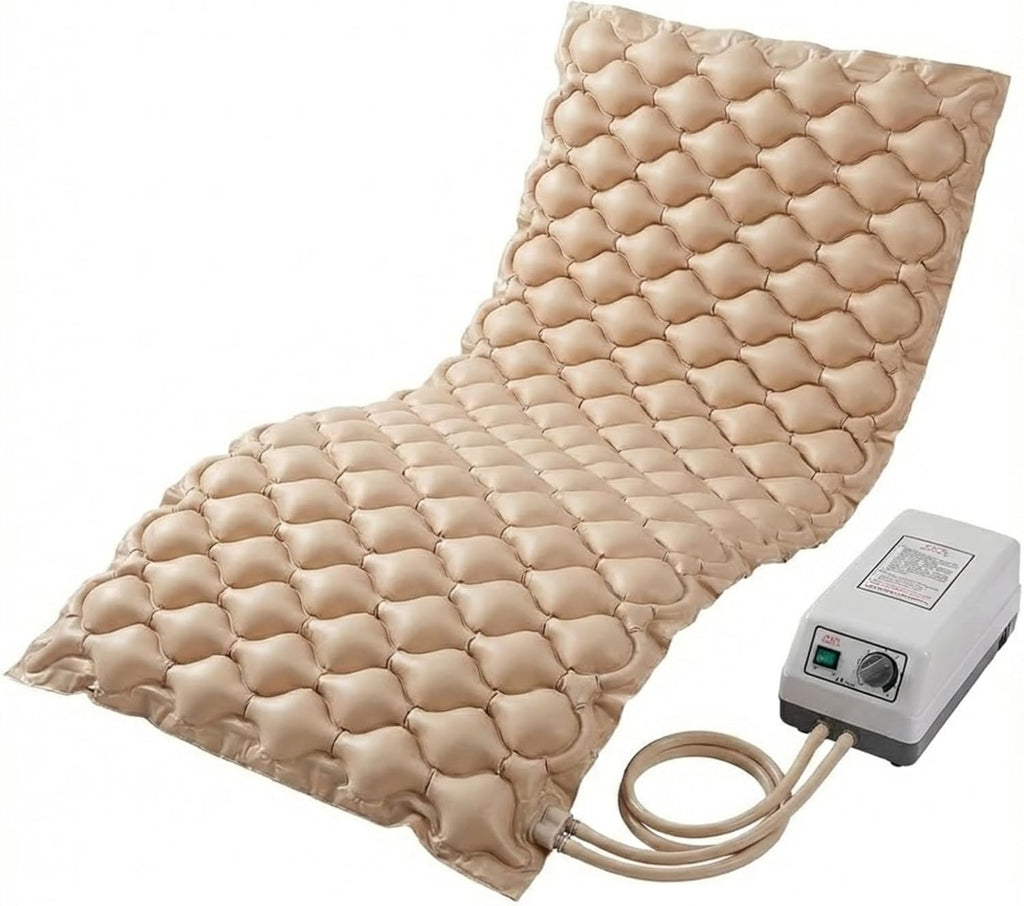 Alternating Pressure Air Mattress Pad with Ultra Quiet Pump – Bed Mattress Topper Anti Decubitus, Waterproof & Durable | Bed Sore & Pressure Ulcer Prevention for Hospital, Nursing Home or Home Care