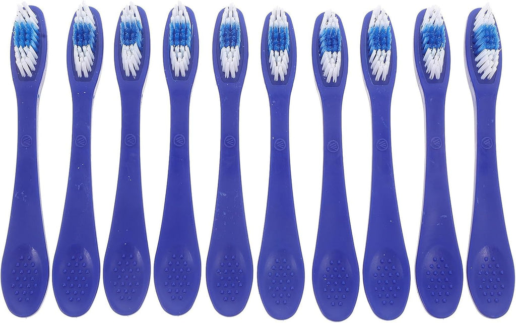 10pcs Mini Disposable Short Handle Prison Toothbrushes with Soft Bristles, Compact Portable Toothbrush Set for Institutional Use and Teeth Cleaning