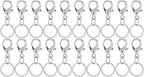 20Pcs Lanyard Snap Hook, Keychain Hooks for Lanyard, Key Chain Hook Accessories, Suitable for Making Lanyards, Key Chains, Zipper Handles, Etc (7x14mm Shrimp Buckle with 12mm Inner Diameter