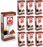 Bonini Corposo Coffee Pods Compatible with Nespresso 100% Italian Coffee Capsules (Pack of 10, Total 100 Pods)