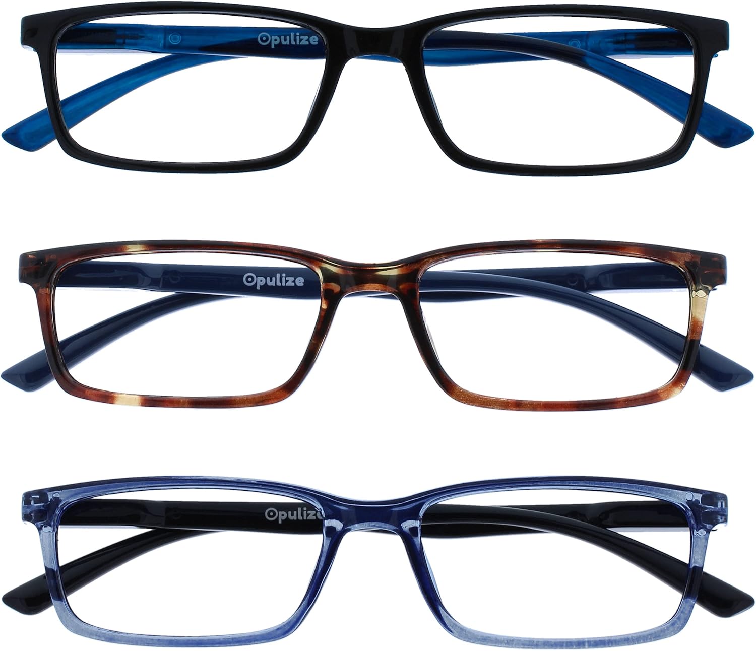 OPULIZE BLU Blue Light Blocking Reading Glasses for Women Men, Cool Round Frame with Anti-Glare, UV and Eyestrain Protection