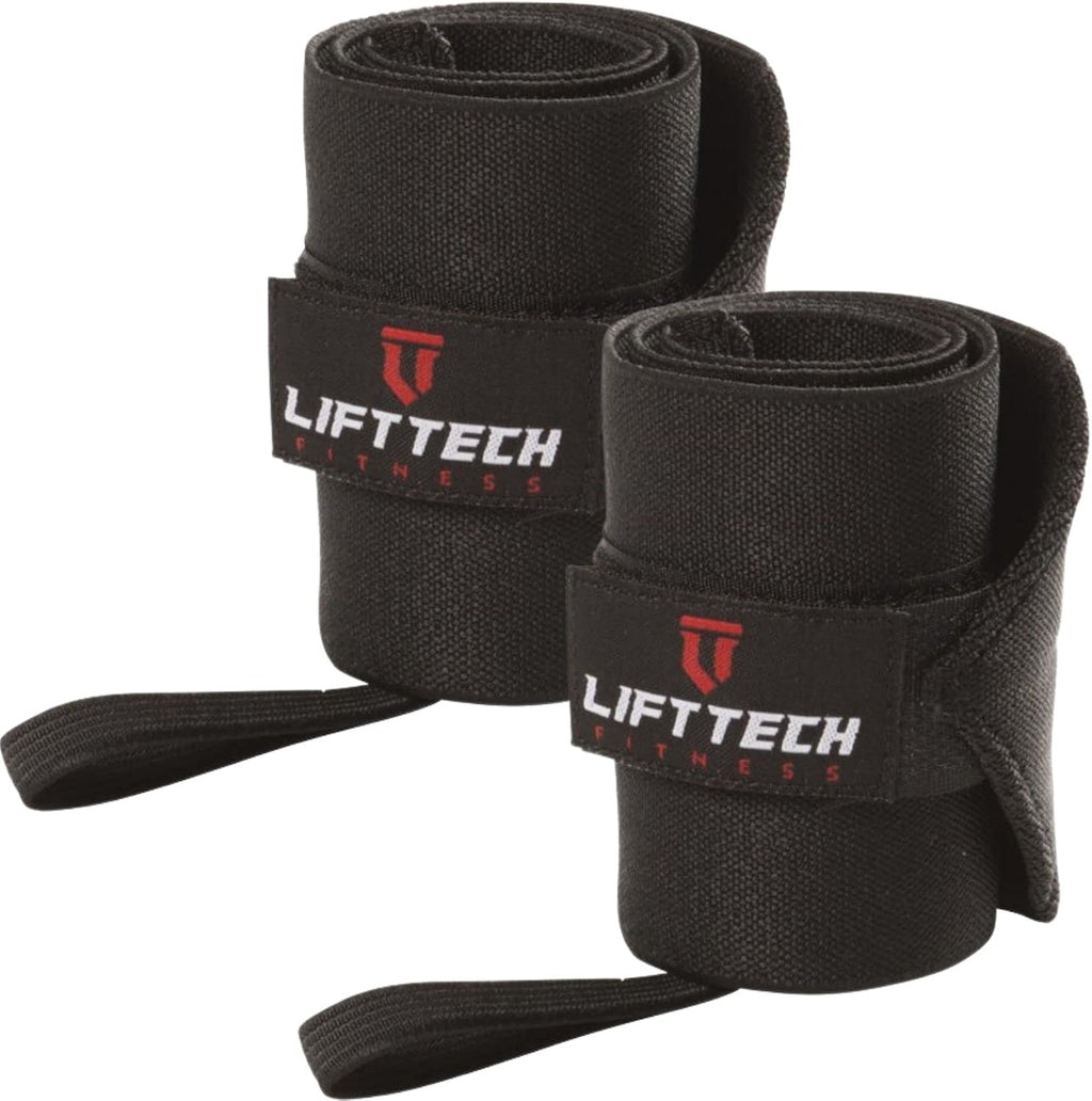 Lift Tech Fitness PRO 20'' Lifting Wrist Wraps - Wrist Wraps for Weightlifting Men and Women Suitable - Thumb Loop Wrist Straps for Crossfit, Strength Training - Pair of 2