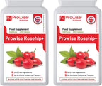 Rosehip Health+ (Pack of 2) 5000mg 120 Tablets - UK Manufactured GMP Guaranteed Quality - Suitable for Vegetarians & Vegans by Prowise Healthcare
