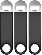 Bartender Bottle Openers, Beer Bottle Openers, Speed Openers 3 Pack by Premium Cold One. Professional Grade: Rubber Coated, Stainless Steel. Large, 7 inch