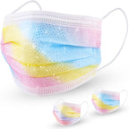 NiHealth Disposable Cute Face Masks for Adults Women Men, Breathable Mask with Elastic Earloop, Full Face Protection