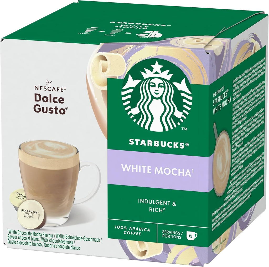 NESCAFÉ Dolce Gusto Starbucks White Mocha Coffee Pods x12 (Pack of 1)
