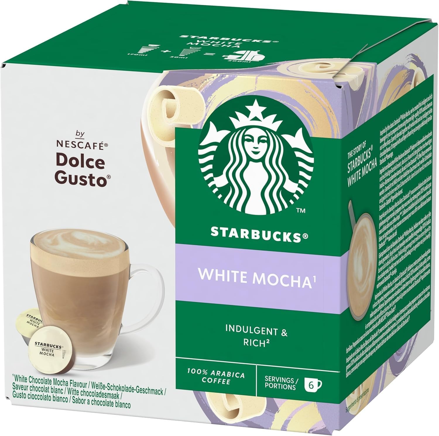 NESCAFÉ Dolce Gusto Starbucks White Mocha Coffee Pods x12 (Pack of 1)