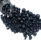 Black Sprinkles Edible Sugar Pearls for Cakes Baking Candy Pearl Halloween Christmas Birthday Cupcake Sprinkles and Decorations Cookie Cake Toppers