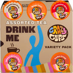 Crazy Cups Assorted Tea Variety Pack 30 Count, Cinnamon, Earl Grey, Hibiscus Berry & Spice, Mango Twist, Rooibos Orange, Single Serve Tea Pods Variety Pack for Hot & Iced