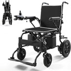 Electric Wheelchair Adult Foldable Portable Mobility Scooter - Includes Remote Control, Ergonomic Adjustable backrest, Powerful Dual Motors for Ample Power (Normal White, 12Ah)