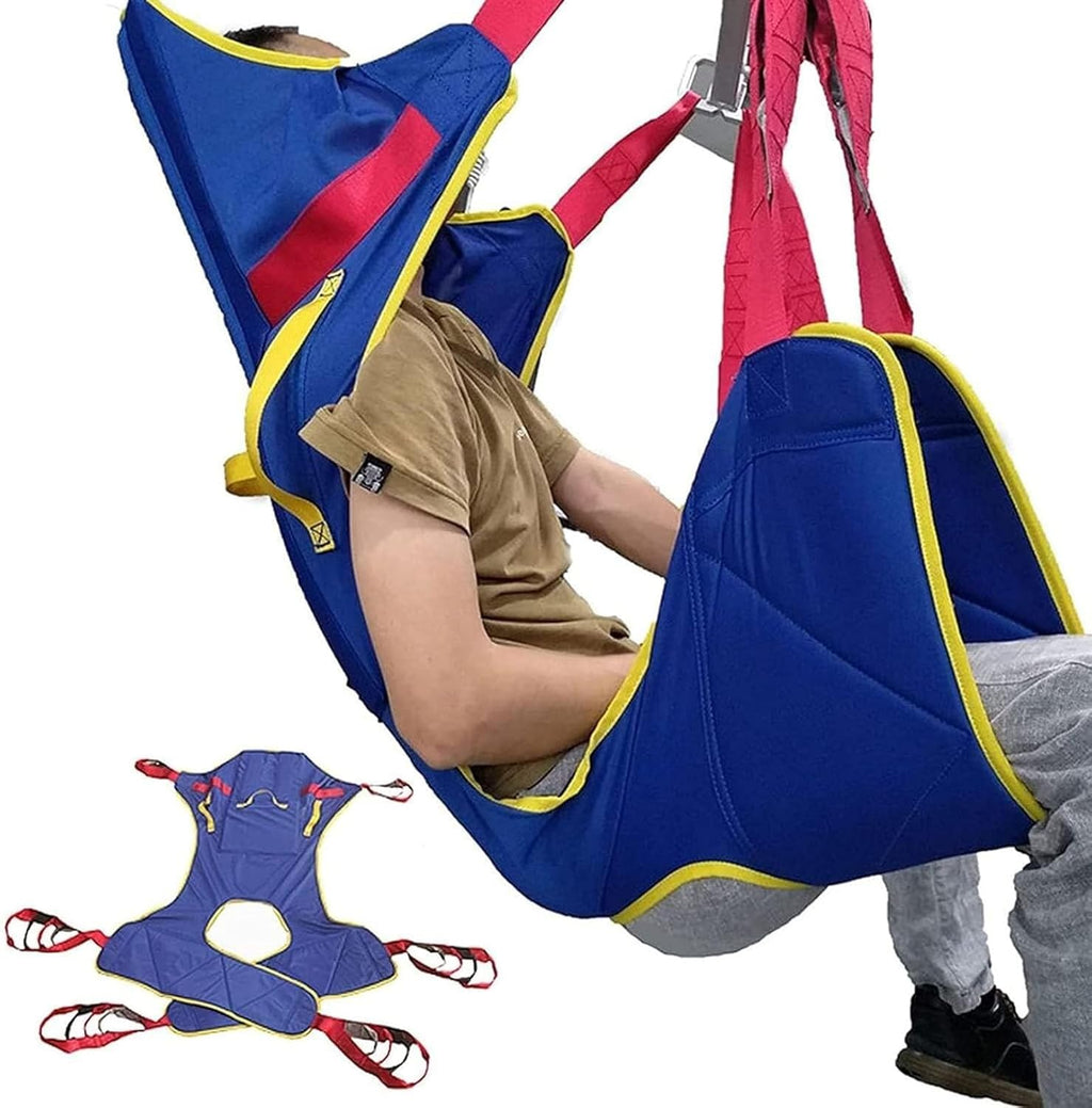 CEEBUS Patient Full Body Lift Sling, Transfer Belt for Elderly, Comfortable Divided Leg Sling for Commode Lifter and Hoist, Handicap Commode Full Body Sling (Color : L)