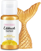 Sweet Sticks Edible Art Decorative Cake Paint 0.5 Ounce (15 Milliliters), Metallic Sunkissed Gold