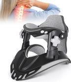 Neck Traction Device, Adjustable Cervical Neck Stretcher with 360 Degree Support, Ergonomic Neck Brace for Home Office Use, 0.96 lbs Lightweight and Portable (A:Black)