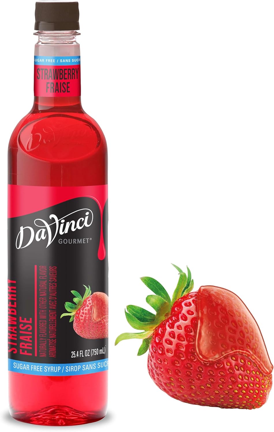 DaVinci Gourmet Sugar-Free Strawberry Syrup, 25.4 Fluid Ounces (Pack of 1)