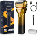 Electric Foil Shaver for Men,Electric Razor for Men with Fast Charging, Waterproof Cordless Rechargeable System, Professional Beard Trimmer & 3 Blade Replacement Head