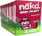 Nakd Berry Delight All Natural Raw Fruit & Nut Snack Bars – Gluten-Free, Vegan, and Non-GMO 12 pack (4 bars per pack – 48 count)