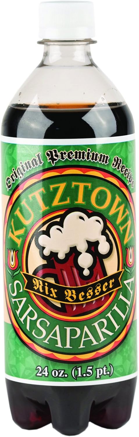 Kutztown "Nix Besser" Sarsaparilla Soda, 24 Oz. Bottles (Pack of 4)