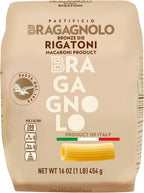 Pastificio Bragagnolo, Rigatoni 843 Bronze-Drawn, 100% Italian Pasta, Made with Durum Wheat Semolina Flour, Non GMO (1 Pound Bag) - Consistently al Dente.