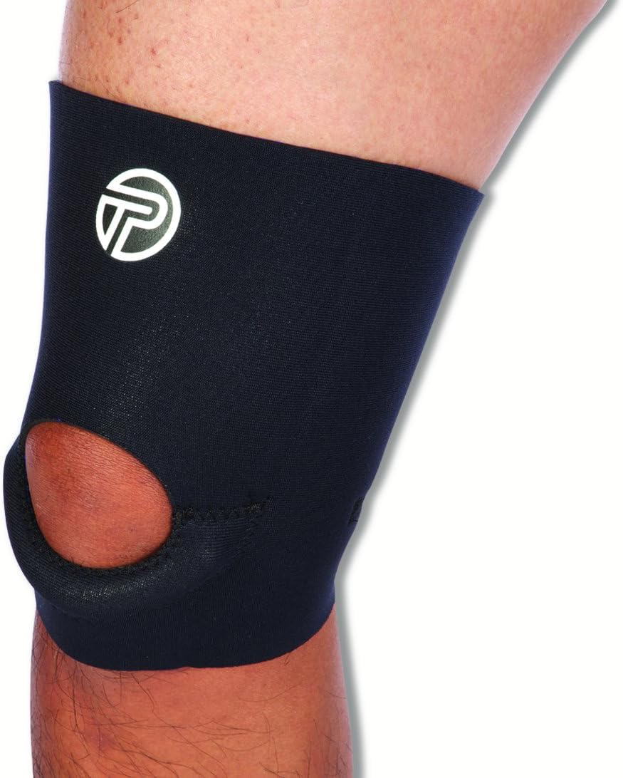 Pro-Tec Athletics Short Sleeve Knee Support, Neoprene Compression with Open Patella Design and Infrapatellar Buttress for Patella Tracking and Stability