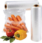 EcoQuality 18" x 24" Plastic Produce Bags on a Roll 250 Bags/Roll - Food Storage Bags, Clear Plastic Bags for Vegetables, Food, Fruits, Bread, Pet Waste, Grocery, Supermarket Bags (1)