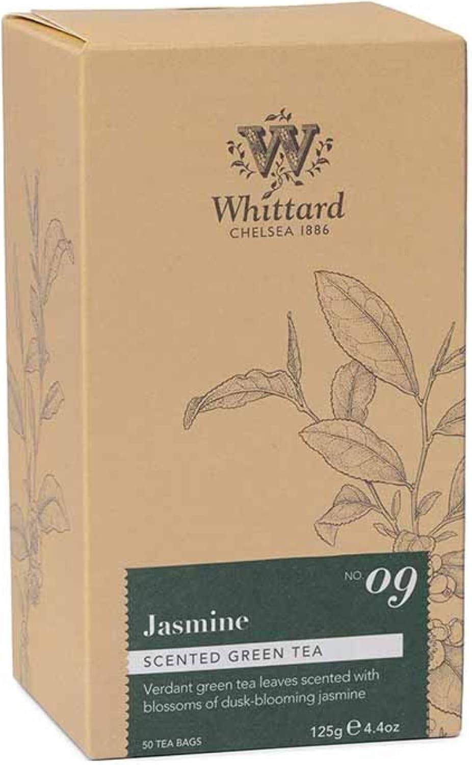 Whittard Tea Jasmine 50 Traditional Teabags