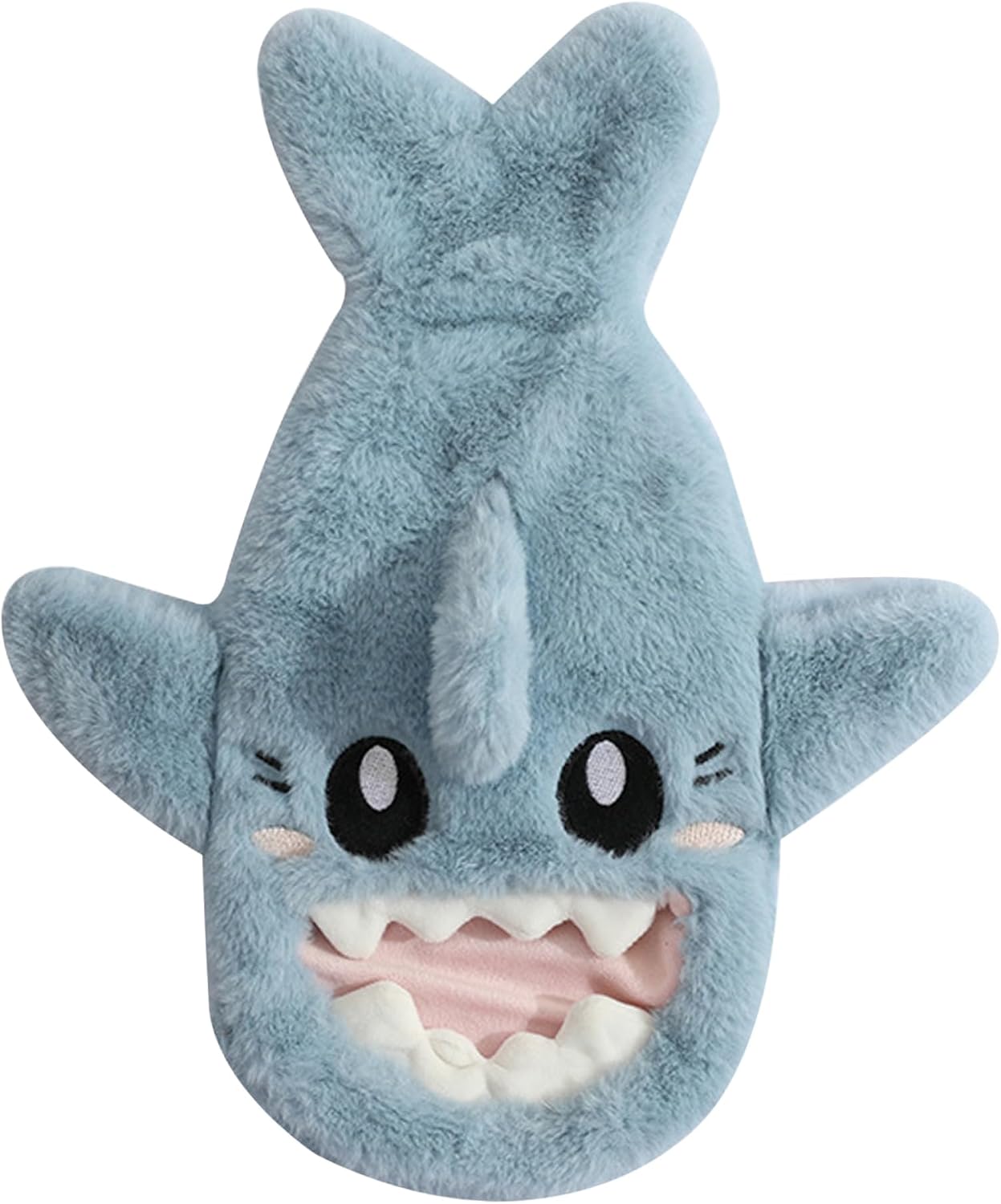 Hot Water Bottle Animal Cute Hot Water Bottle Hot Water Bag Hand Warmer Hot Water Bottle with Washable Plush Cover 1L Cute Shark Hot Water Bag Explosion and Leak Proof Cosy Soft Warm Water Bag with B