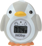 Nuby Bath and Room Digital Thermometer - Baby Thermometer for Safe and Cozy Bath and Room Temperatures - Penguin