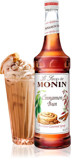 Monin - Cinnamon Bun Syrup | Premium Syrup for Cocktails, Coffees & More | Clean Label with No Artificial Flavors, No Artificial Preservatives (BPA-Free Glass Bottle, 750 ml)