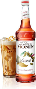 Monin - Caramel Syrup, Rich and Buttery, Great for Desserts, Coffee, and Cocktails, Gluten-Free, Non-GMO (750 ml)