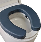 Toilet Seat Cushion Toilet Seat Riser with 2-inch High-Density Foam Performance Microfiber Fabric-Suitable for Standard,Elongated Toilets Bedside Commode(Blue)