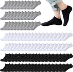 12-30 Pairs Low Cut Ankle Socks for Men Thin Breathable Casual No Show Athletic Socks Bulk
