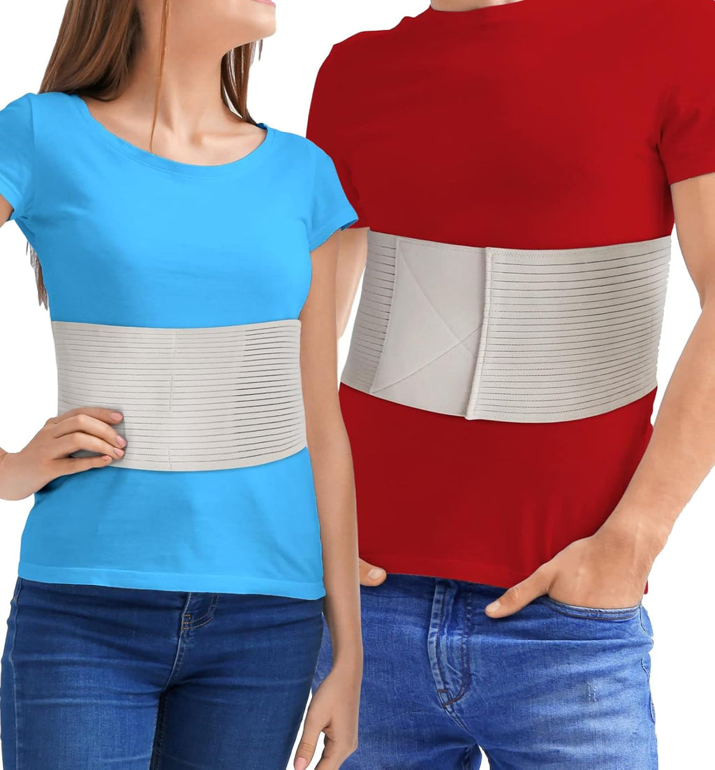 Rib Brace Rib Wrap | Chest Binder to Reduce Pain | Chest Compression Support Belt l Help Muscle Injuries, Bruised Ribs | Breathable Wrap Brace for Costochondritis Pain Relief Fits Women Men (L/XL 44 Inch)