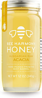 Bee Harmony Hungarian Raw Acacia Honey, 12 Ounce
