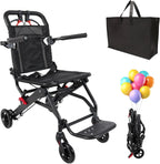 Ultra Light Wheelchairs (6.3kg), Lightweight Foldable Wheelchair for Adults - Portable Transport Chair, Compact Travel Mobility Aid, Ultra Light Weight Folding Design, 220lbs Capacity (black2)