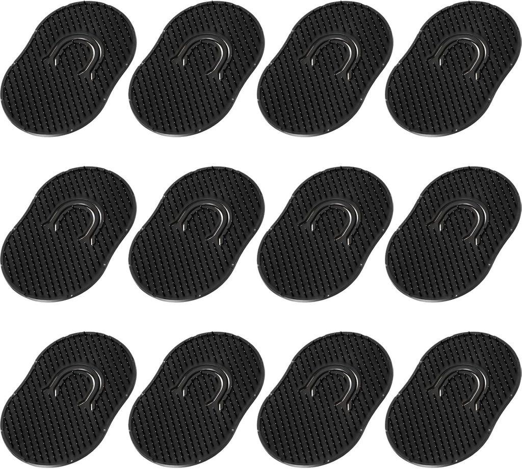 Boao 12 Packs Hand Combs Pocket Brush Finger Palm Combs for Men Portable Soft Pocket Palm Hair Brush Scalp Massage for Hair Home Travel Pets (Black)